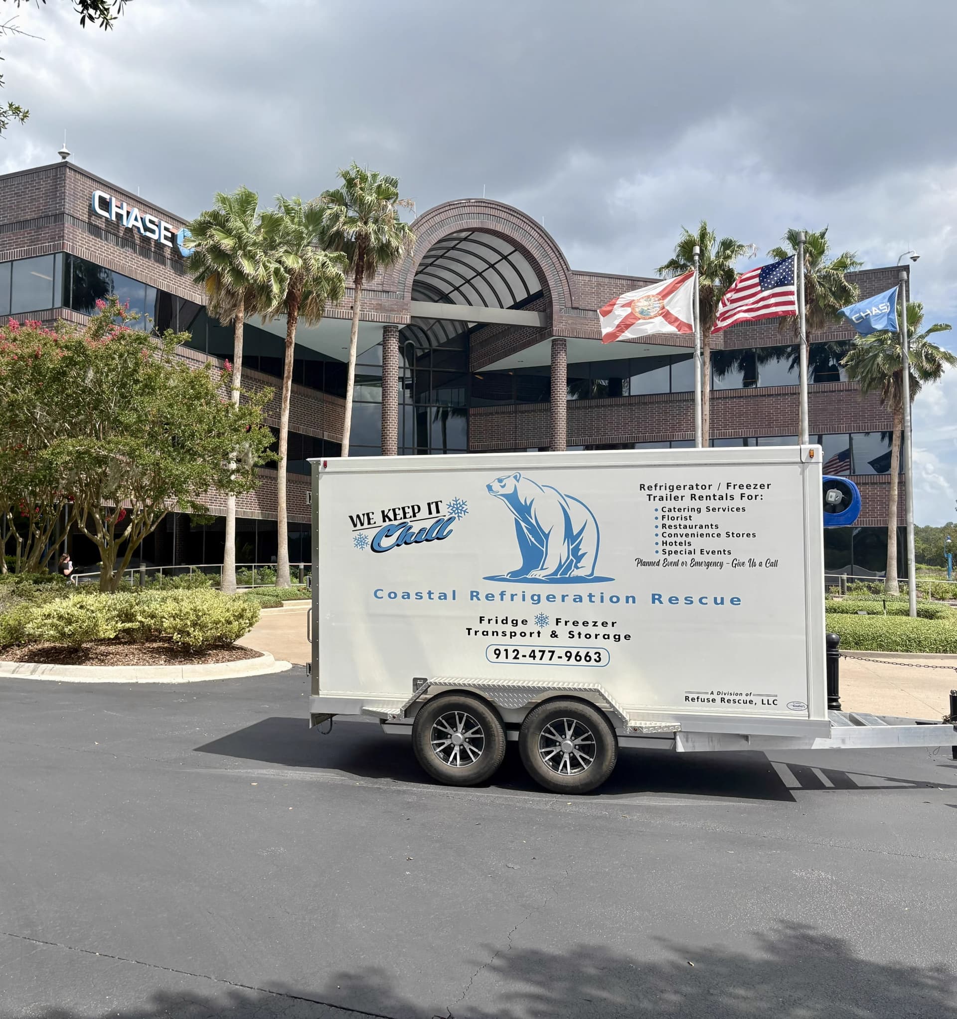 Emergency refrigerated trailer in Jacksonville FL